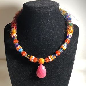 Multi colored necklace for sale!